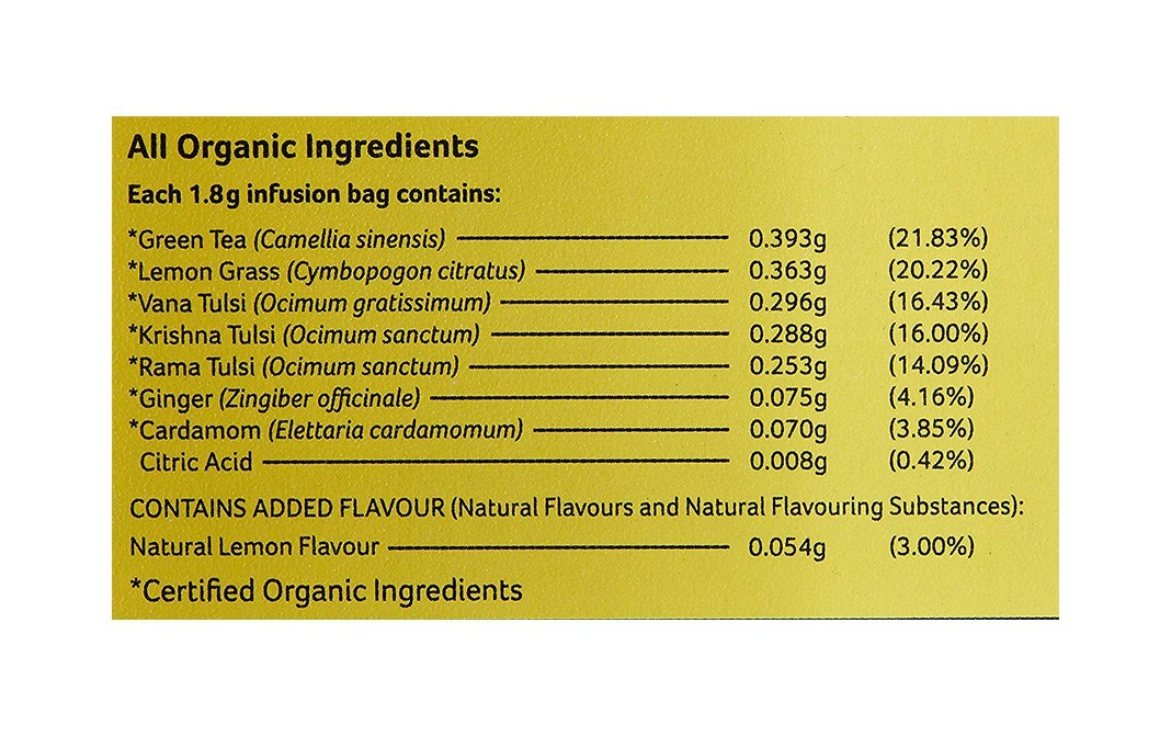 Organic India Tulsi Sweet Lemon Tea   Box  25 pcs